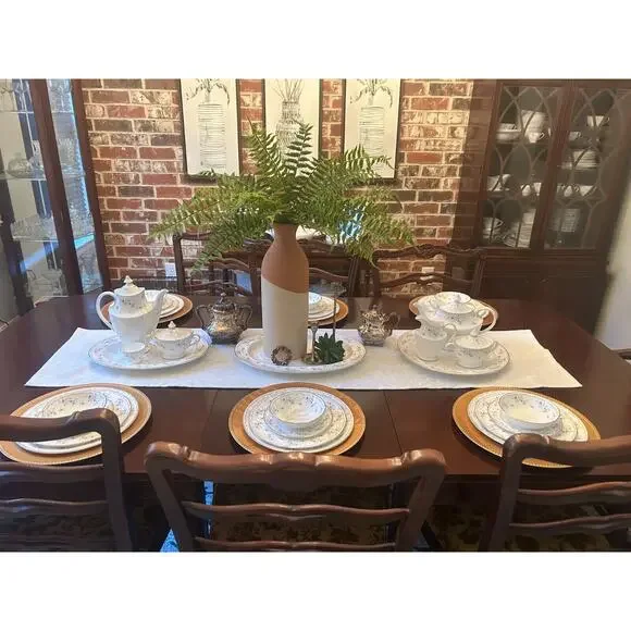 Royal Doulton China Floral Platinum Band Cotillion H4962 Oval Vegetatble Bowl - Picture 5 of 5